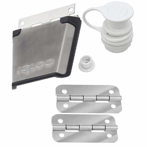 Igloo Stainless Steel Parts Kit (1 ss latch 1 pair ss hinges 1 standard plug)