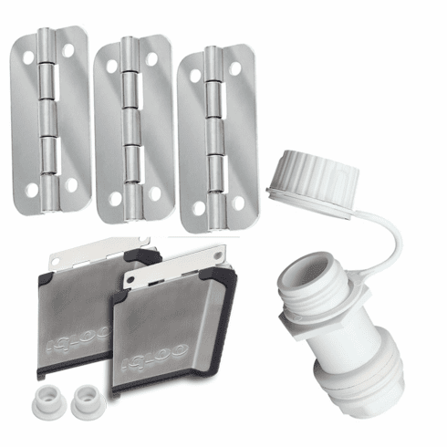 Igloo Stainless Steel Parts Kit 8 (2 ss latches 3 ss hinges & 1 threaded plug)